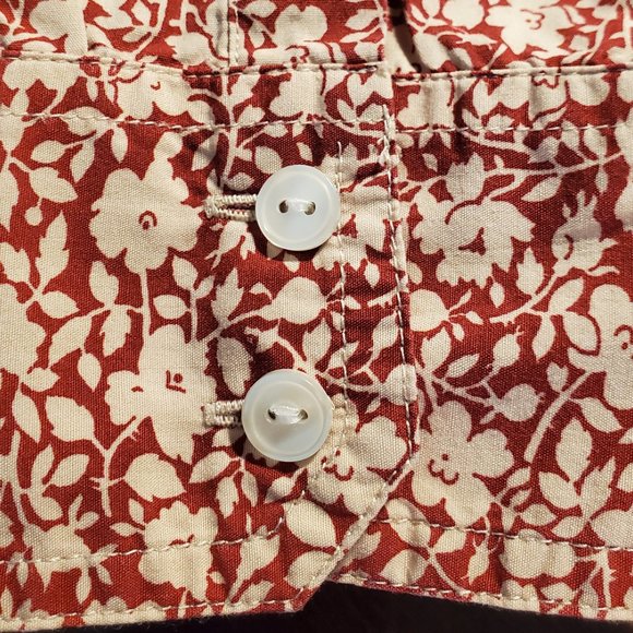 Lucky Brand Long Sleeve Button Down Collar Top M - Picture 7 of 10